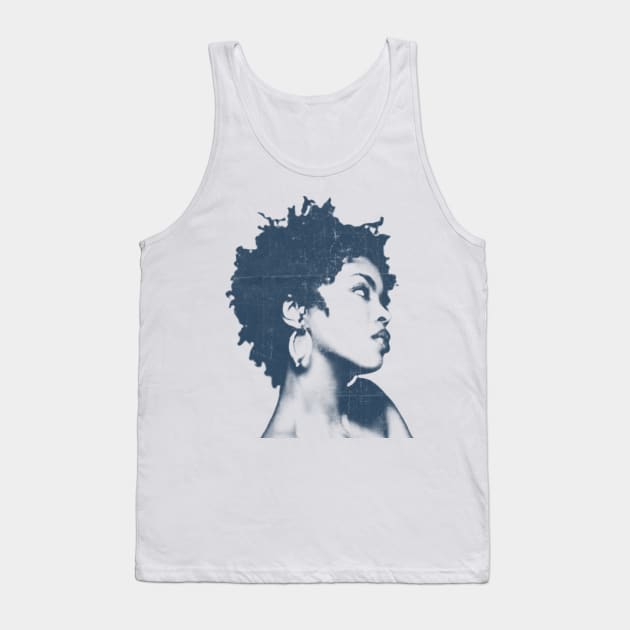 Lauryn Hill - Blue Vintage Color Tank Top by Campfire Classic